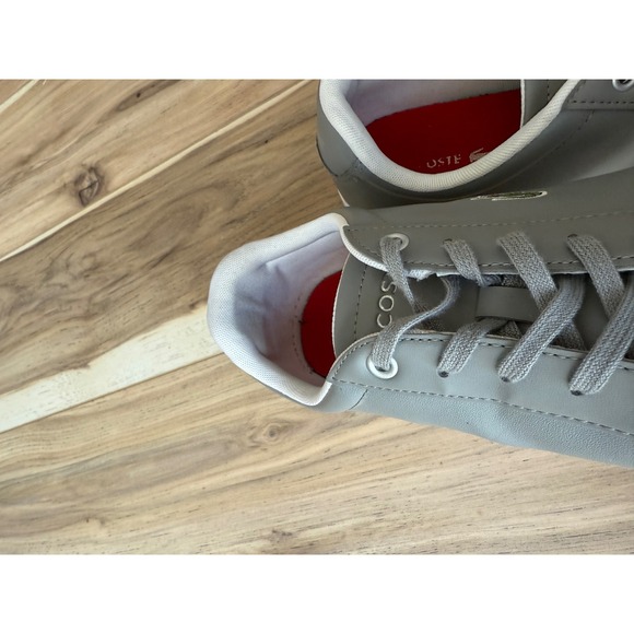 Lacoste HYDEZ 119 1 P SMA Gray Leather Casual‎ Comfort  Sneakers Men's 10 - Picture 3 of 5